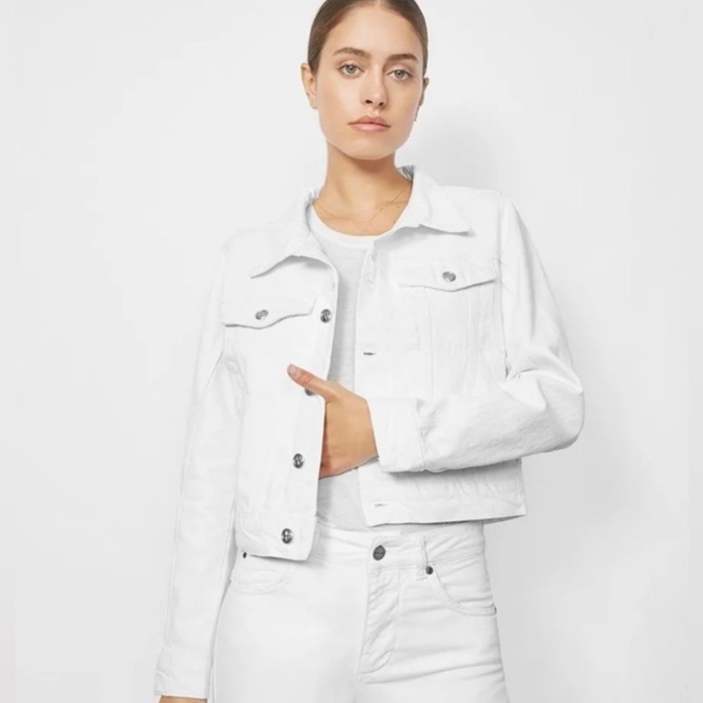 Anine Bing White Denim Jacket XS